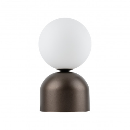 Lampa stołowa szklana kula Miki biały / brązowy TK Lighting