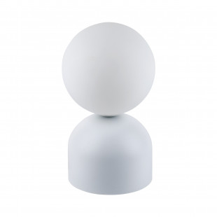 Lampa stołowa szklana kula Miki biała TK Lighting