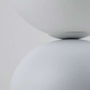 Lampa stołowa szklana kula Miki biała TK Lighting
