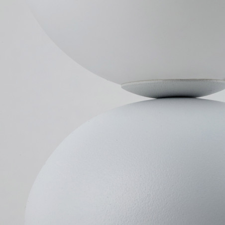 Lampa stołowa szklana kula Miki biała TK Lighting