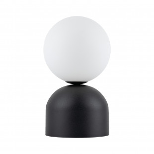 Lampa stołowa szklana kula Miki biały / czarny TK Lighting