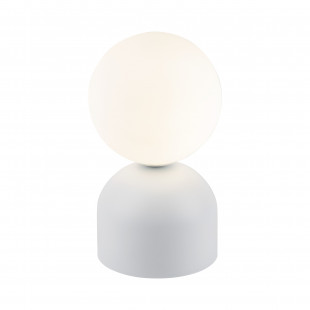 Lampa stołowa szklana kula Miki biała TK Lighting