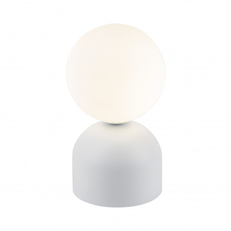 Lampa stołowa szklana kula Miki biała TK Lighting