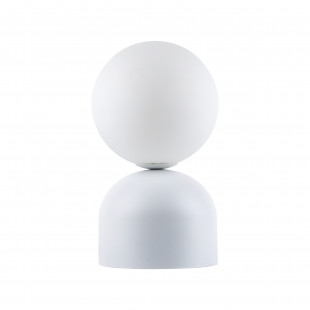 Lampa stołowa szklana kula Miki biała TK Lighting