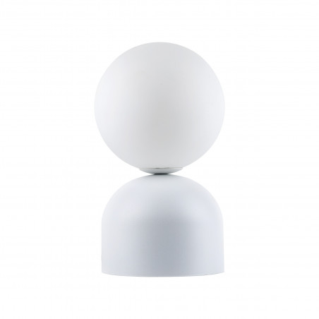 Lampa stołowa szklana kula Miki biała TK Lighting