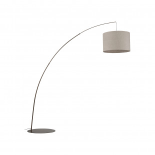 Lampa podłogowa łukowa z abażurem Moby brązowa TK Lighting
