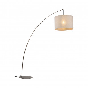 Lampa podłogowa łukowa z abażurem Moby brązowa TK Lighting