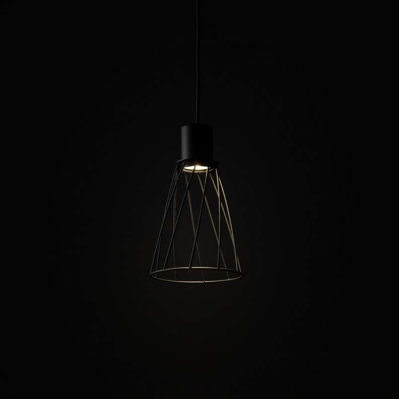 Lampa wisząca druciana Modesto 16cm czarna TK Lighting