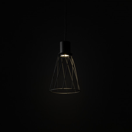 Lampa wisząca druciana Modesto 16cm czarna TK Lighting
