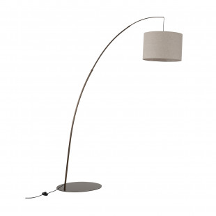 Lampa podłogowa łukowa z abażurem Moby brązowa TK Lighting