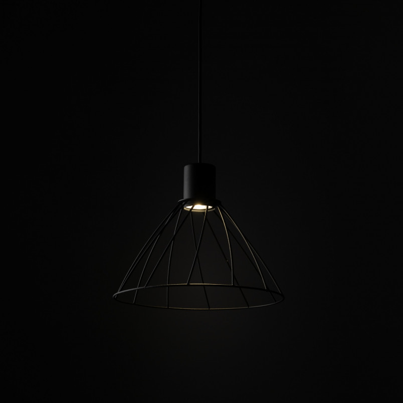 Lampa wisząca druciana Modesto 29,5cm czarna TK Lighting