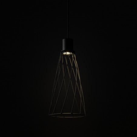 Lampa wisząca druciana Modesto 19cm czarna TK Lighting