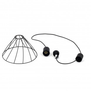 Lampa wisząca druciana Modesto 29,5cm czarna TK Lighting
