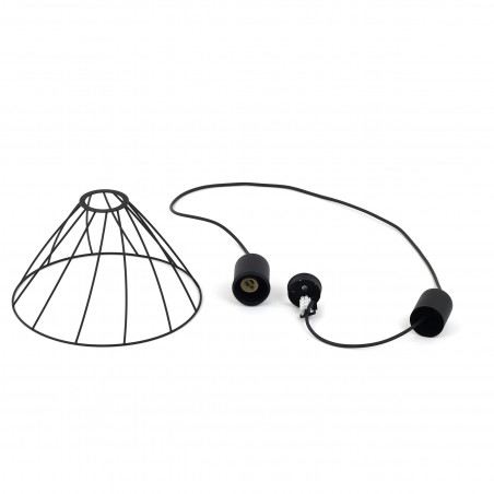 Lampa wisząca druciana Modesto 29,5cm czarna TK Lighting