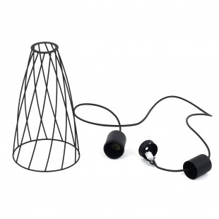 Lampa wisząca druciana Modesto 19cm czarna TK Lighting