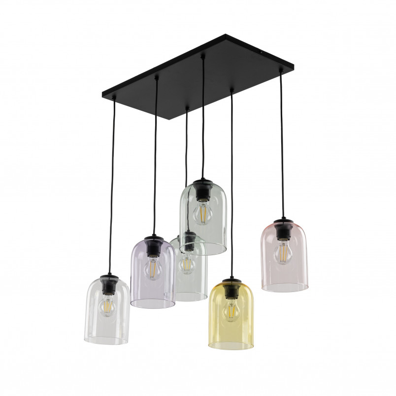 Lampa wisząca szklana Molly VI 58cm zielona TK Lighting