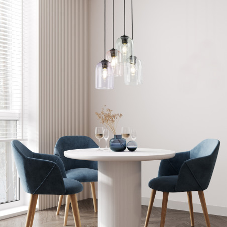 Lampa wisząca szklana Molly IV 38cm zielona TK Lighting