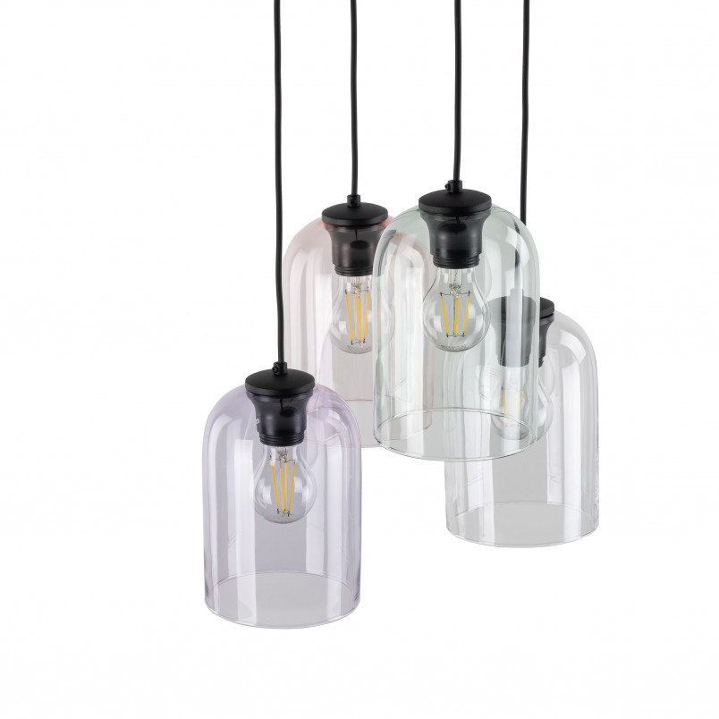 Lampa wisząca szklana Molly IV 38cm zielona TK Lighting