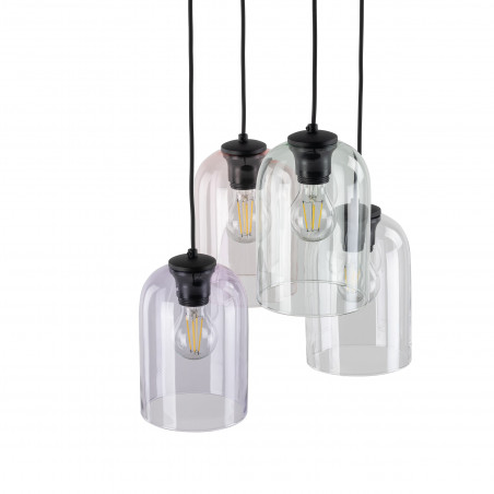Lampa wisząca szklana Molly IV 38cm zielona TK Lighting