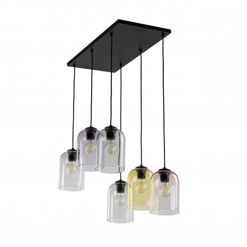 Lampa wisząca szklana Molly VI 58cm zielona TK Lighting