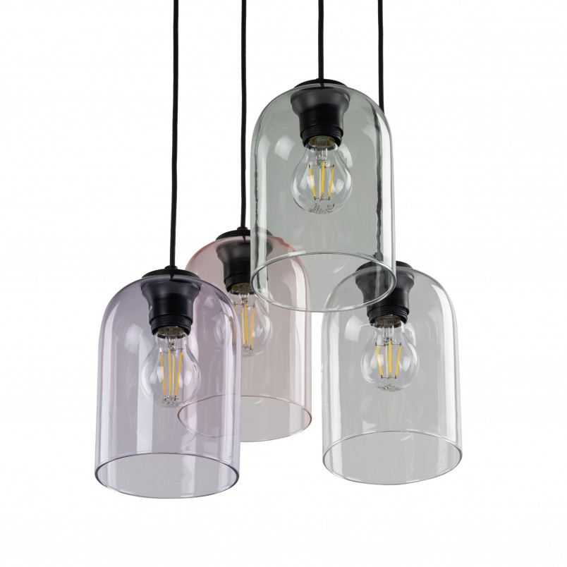 Lampa wisząca szklana Molly IV 38cm zielona TK Lighting