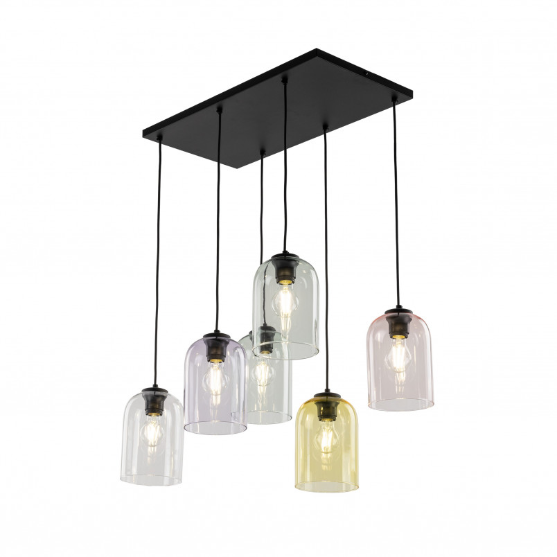 Lampa wisząca szklana Molly VI 58cm zielona TK Lighting