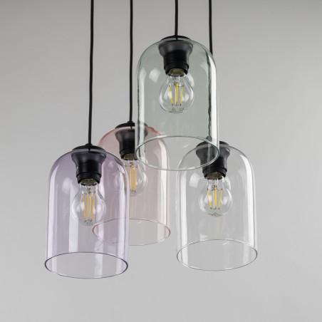 Lampa wisząca szklana Molly IV 38cm zielona TK Lighting
