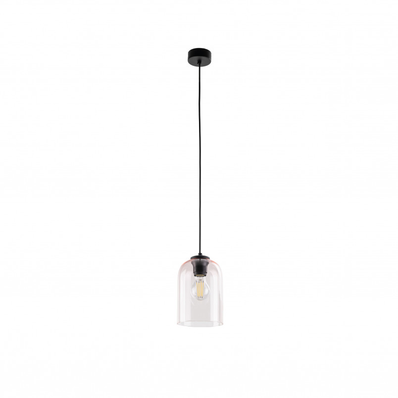 Lampa wisząca szklana Molly 14cm różowa TK Lighting