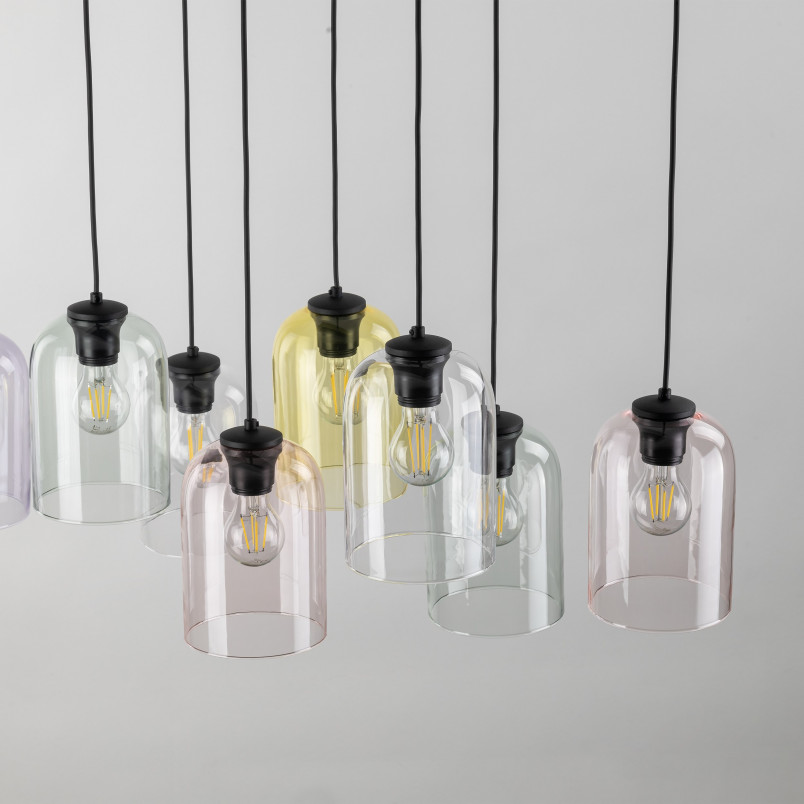 Lampa wisząca szklana Molly VIII 78cm zielona TK Lighting
