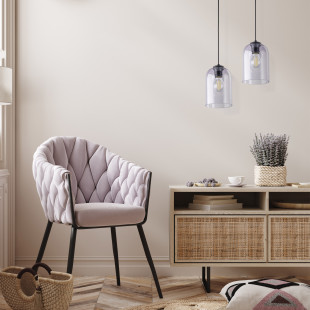 Lampa wisząca szklana Molly 14cm fioletowa TK Lighting