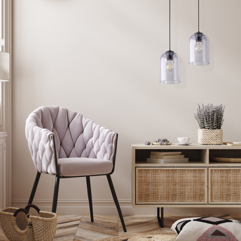 Lampa wisząca szklana Molly 14cm fioletowa TK Lighting