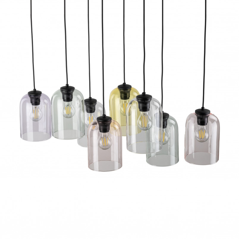 Lampa wisząca szklana Molly VIII 78cm zielona TK Lighting