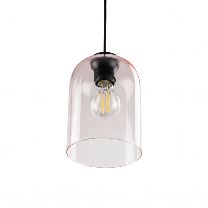 Lampa wisząca szklana Molly 14cm różowa TK Lighting
