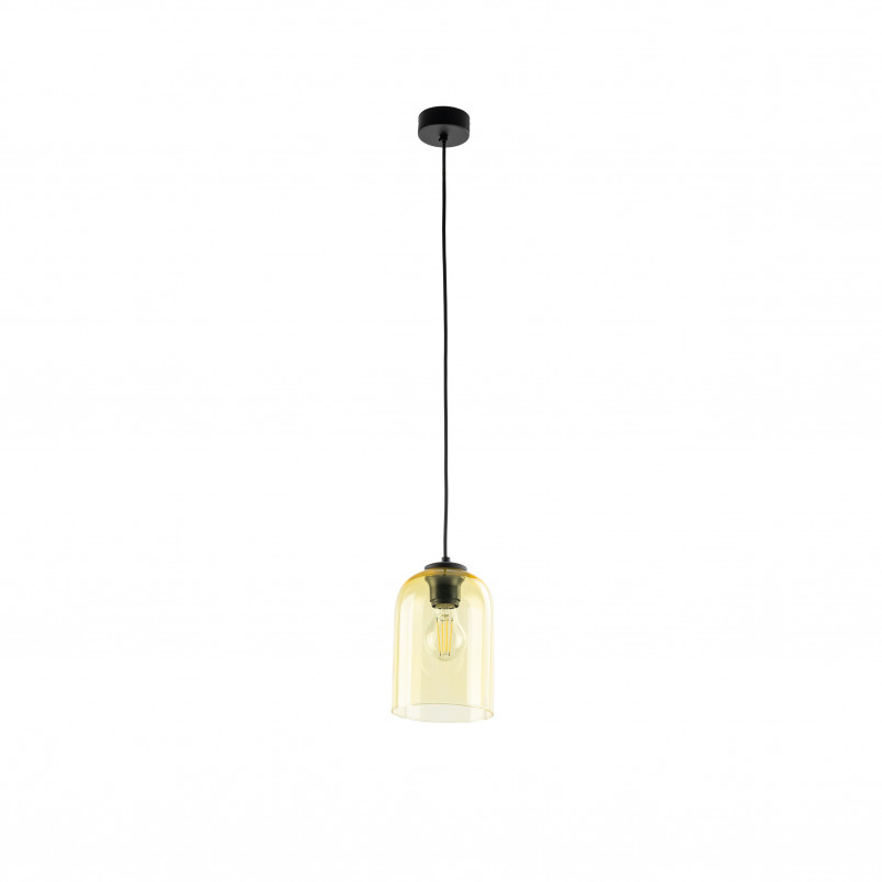 Lampa wisząca szklana Molly 14cm żółta TK Lighting