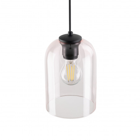 Lampa wisząca szklana Molly 14cm różowa TK Lighting
