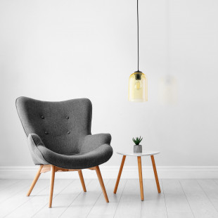 Lampa wisząca szklana Molly 14cm żółta TK Lighting