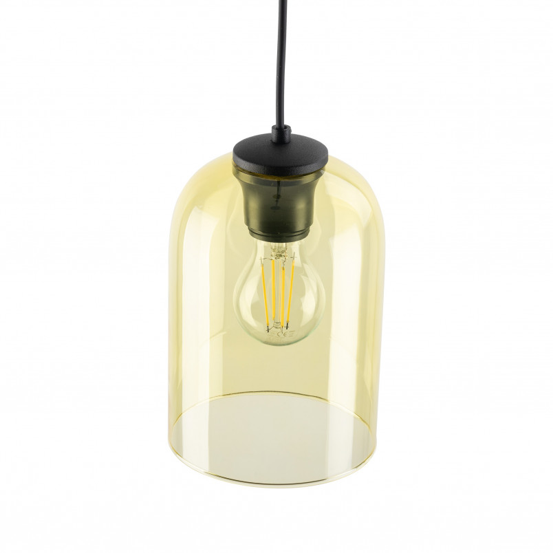 Lampa wisząca szklana Molly 14cm żółta TK Lighting