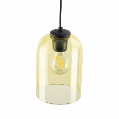 Lampa wisząca szklana Molly 14cm żółta TK Lighting
