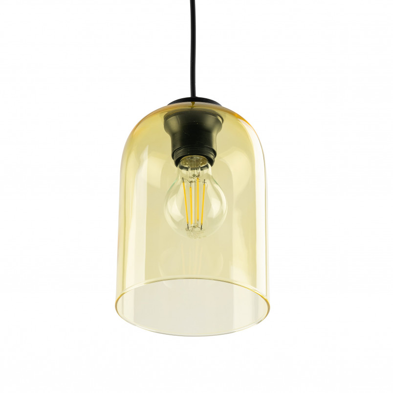 Lampa wisząca szklana Molly 14cm żółta TK Lighting