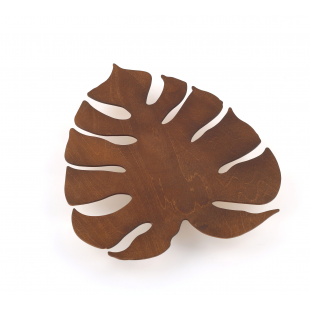 Kinkiet drewniany dekoracyjny Monstera 35cm orzech TK Lighting