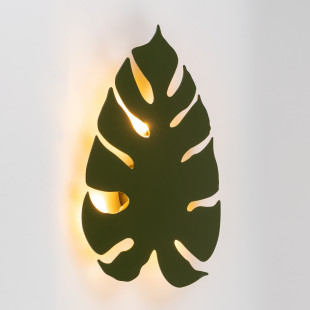 Kinkiet ścienny dekoracyjny Monstera 35cm zielony TK Lighting