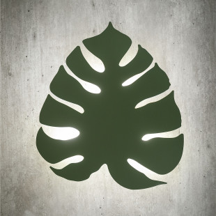 Kinkiet ścienny dekoracyjny Monstera 35cm zielony TK Lighting