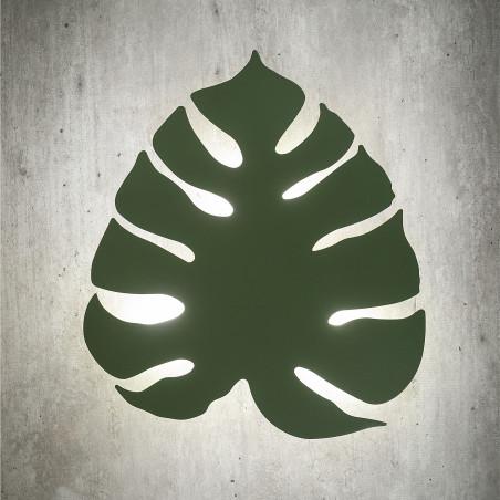 Kinkiet ścienny dekoracyjny Monstera 35cm zielony TK Lighting