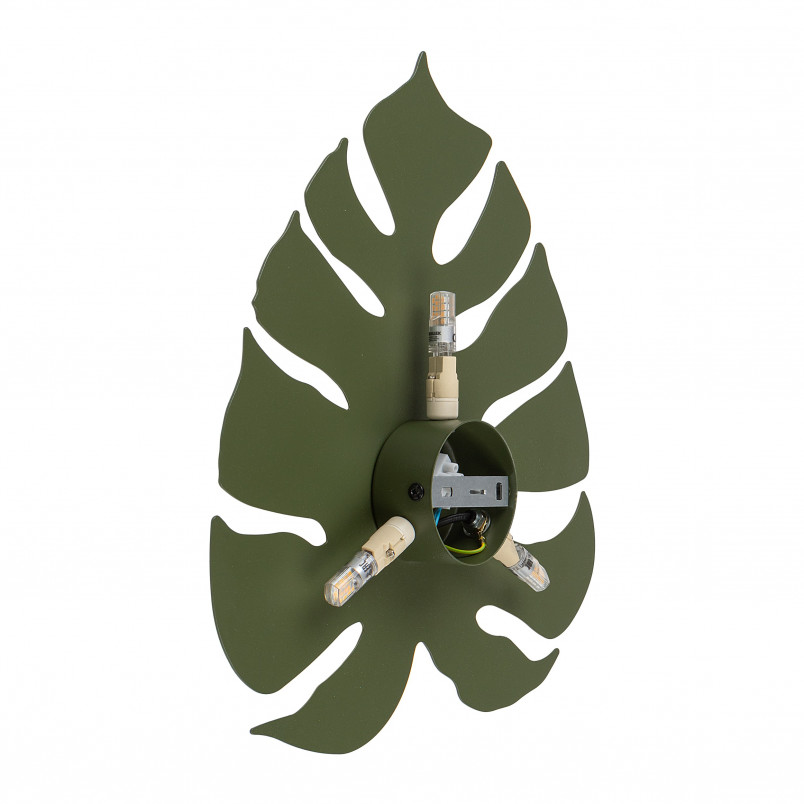 Kinkiet ścienny dekoracyjny Monstera 35cm zielony TK Lighting