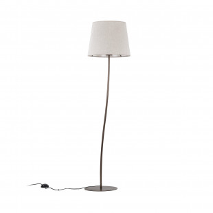 Lampa podłogowa z abażurem Nicola 150cm len / brąz TK Lighting