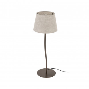 Lampa stołowa na szafkę nocną Nicola len / brąz TK Lighting