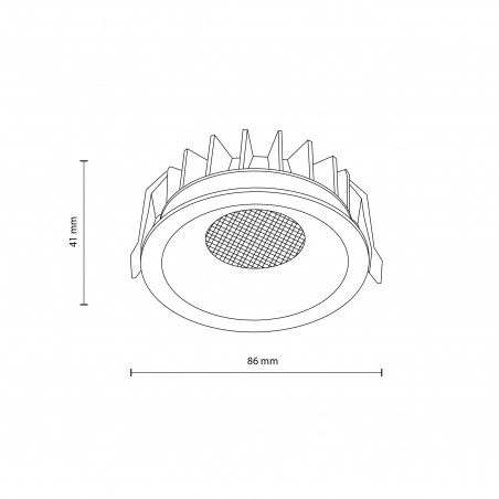 Lampa spot podtynkowa Nexus LED CCT 3000/4000/6000K 12W 8,6cm biała TK Lighting