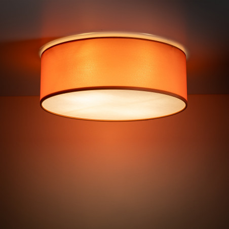 Plafon okrągły z abażurem Nicola 38cm pomarańczowy TK Lighting