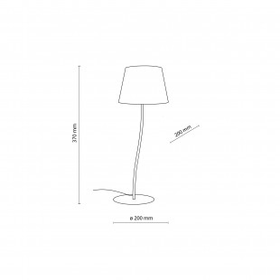 Lampa stołowa na szafkę nocną Nicola len / brąz TK Lighting