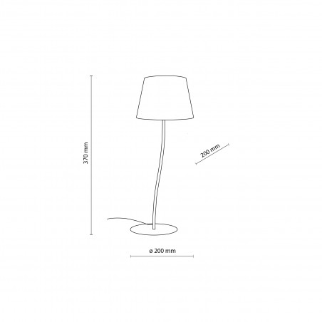 Lampa stołowa na szafkę nocną Nicola len / brąz TK Lighting